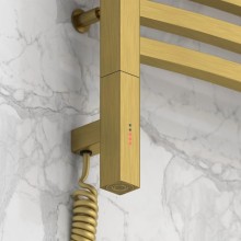 Полотенцесушитель электрический 800х400 состаренная латунь МЭМ левый Сунержа Аркус 3.0 051-5704-8040