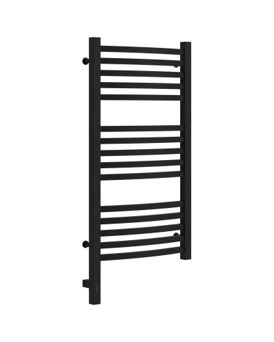 Полотенцесушитель электрический 800х400 черный матовый МЭМ левый Сунержа Аркус 3.0 31-5704-8040