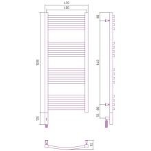 Полотенцесушитель электрический 1000х400 МЭМ левый Сунержа Аркус 3.0 00-5704-1040