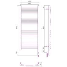 Полотенцесушитель электрический 1000х400 шампань МЭМ правый Сунержа Аркус 3.0 020-5705-1040