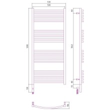 Полотенцесушитель электрический 1200х500 МЭМ левый Сунержа Аркус 3.0 00-5704-1250