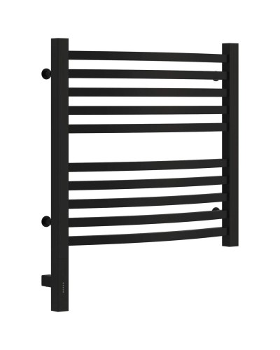 Полотенцесушитель электрический 500х500 черный матовый МЭМ левый Сунержа Аркус 3.0 31-5704-5050