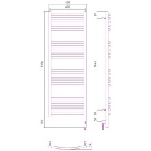 Полотенцесушитель электрический 1200х400 золотой МЭМ правый Сунержа Аркус 3.0 03-5705-1240