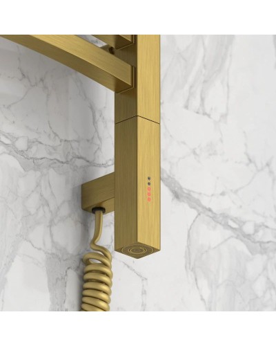 Полотенцесушитель электрический 800х500 состаренная латунь МЭМ правый Сунержа Аркус 3.0 051-5705-8050