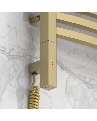 Полотенцесушитель электрический 600х600 шампань матовая МЭМ левый Сунержа Аркус 3.0 022-5704-6060