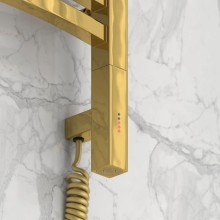 Полотенцесушитель электрический 600х600 золотой МЭМ правый Сунержа Аркус 3.0 03-5705-6060