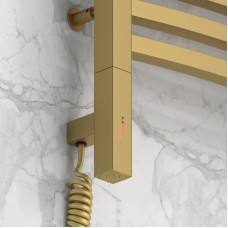 Полотенцесушитель электрический 800х600 золотой матовый МЭМ левый Сунержа Аркус 3.0 032-5704-8060