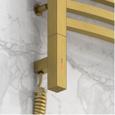 Полотенцесушитель электрический 800х600 состаренная латунь МЭМ левый Сунержа Аркус 3.0 051-5704-8060