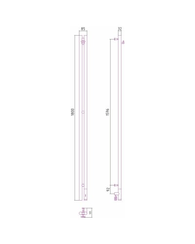 Полотенцесушитель электрический 1200 белый глянец МЭМ правый Сунержа Нюанс 3.0 12-5843-1253