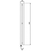 Полотенцесушитель электрический 1070х100 ТЭН левый Secado Бергамо 2К 4673739250877