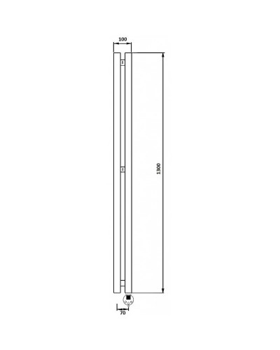 Полотенцесушитель электрический 1370х100 ТЭН правый Secado Бергамо 2К 4673739250938