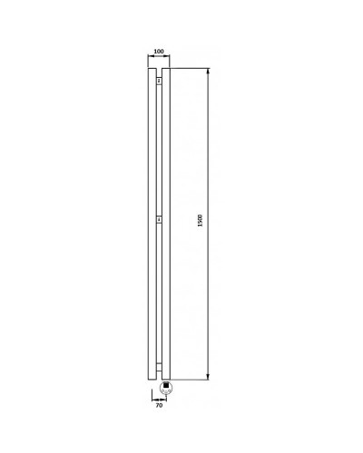 Полотенцесушитель электрический 1570х100 ТЭН правый Secado Бергамо 2К 4673739250945