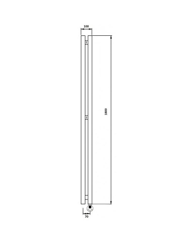 Полотенцесушитель электрический 1870х100 ТЭН правый Secado Бергамо 2К 4673739250952
