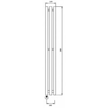 Полотенцесушитель электрический 1070х170 ТЭН левый Secado Бергамо 3К 4673739250976