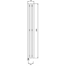 Полотенцесушитель электрический 2070х170 ТЭН левый Secado Бергамо 3К 4673739251010