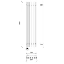 Полотенцесушитель электрический 1370х330 ТЭН левый Secado Бергамо 6 Плюс 4673739251089