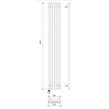 Полотенцесушитель электрический 1570х330 ТЭН левый Secado Бергамо 6 Плюс 4673739251096