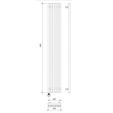Полотенцесушитель электрический 1870х330 ТЭН левый Secado Бергамо 6 Плюс 4673739251102