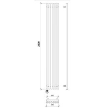 Полотенцесушитель электрический 2070х330 ТЭН левый Secado Бергамо 6 Плюс 4673739251119