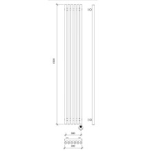 Полотенцесушитель электрический 1570х330 ТЭН правый Secado Бергамо 6 Плюс 4673739251140