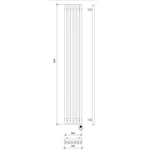 Полотенцесушитель электрический 1870х330 ТЭН правый Secado Бергамо 6 Плюс 4673739251157