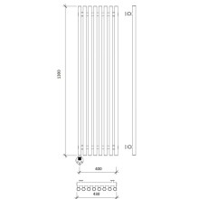 Полотенцесушитель электрический 1370х430 ТЭН левый Secado Бергамо 8 Плюс 4673739251188