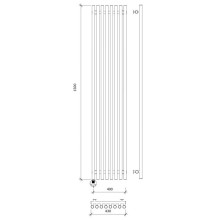 Полотенцесушитель электрический 1570х430 ТЭН левый Secado Бергамо 8 Плюс 4673739251195