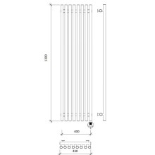 Полотенцесушитель электрический 1370х430 ТЭН правый Secado Бергамо 8 Плюс 4673739251232