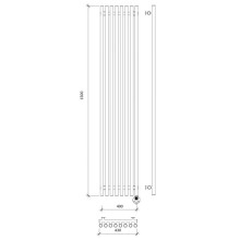 Полотенцесушитель электрический 1570х430 ТЭН правый Secado Бергамо 8 Плюс 4673739251249