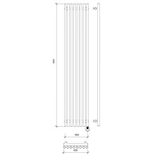 Полотенцесушитель электрический 1870х430 ТЭН правый Secado Бергамо 8 Плюс 4673739251256