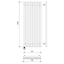 Полотенцесушитель электрический 1070х530 ТЭН левый Secado Бергамо 10 Плюс 4673739251270