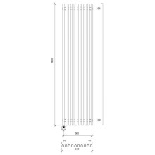 Полотенцесушитель электрический 1870х530 ТЭН левый Secado Бергамо 10 Плюс 4673739251300