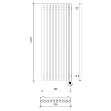 Полотенцесушитель электрический 1070х530 ТЭН правый Secado Бергамо 10 Плюс 4673739251324