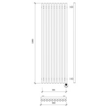 Полотенцесушитель электрический 1370х530 ТЭН правый Secado Бергамо 10 Плюс 4673739251331
