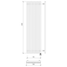 Полотенцесушитель электрический 1570х530 ТЭН правый Secado Бергамо 10 Плюс 4673739251348