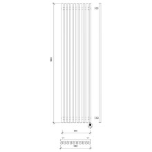 Полотенцесушитель электрический 1870х530 ТЭН правый Secado Бергамо 10 Плюс 4673739251355