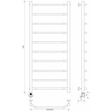 Полотенцесушитель электрический 1270х632 ТЭН левый Secado Агата 1 4603759405131