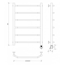 Полотенцесушитель электрический 870х632 ТЭН правый Secado Агата 1 4603777440053