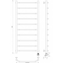Полотенцесушитель электрический 1270х532 ТЭН правый Secado Агата 1 4603777440107