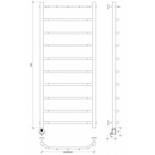 Полотенцесушитель электрический 1270х632 ТЭН левый Secado Агата 1К 4603777449773