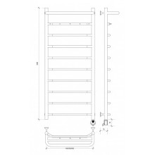 Полотенцесушитель электрический 1270х432 ТЭН правый Secado Агата 1КСП 4603777450083