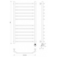 Полотенцесушитель электрический 1070х432 ТЭН правый Secado Агата 4 4603777450526