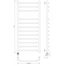 Полотенцесушитель электрический 1270х532 ТЭН левый Secado Агата 5 4603759405414