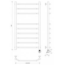 Полотенцесушитель электрический 1070х432 ТЭН правый Secado Агата 5 4603777450687