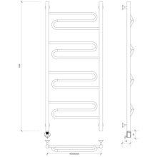 Полотенцесушитель электрический 1070х632 ТЭН левый Secado Валенсия 1 4603777453671