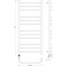 Полотенцесушитель электрический 1270х432 ТЭН левый Secado Агата 3 4603777450397