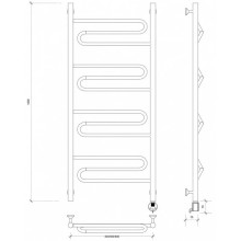 Полотенцесушитель электрический 1270х532 ТЭН правый Secado Валенсия 1 4603759408255