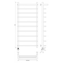 Полотенцесушитель электрический 1270х432 ТЭН левый Secado Мерида 1СП 4603777452476