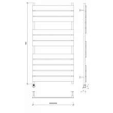 Полотенцесушитель электрический 1070х430 ТЭН левый Secado Мормано 4673739253205