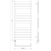 Полотенцесушитель электрический 1270х630 ТЭН левый Secado Мормано 4673739253250